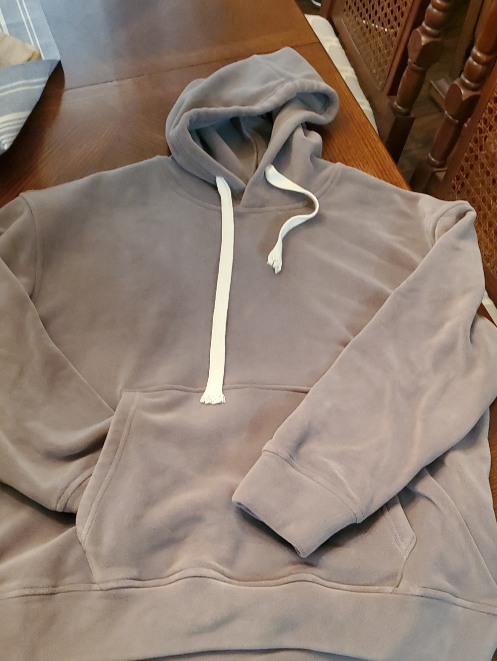 Ztia Gray Fleece Mysa Women's Hoodie with Contrast Drawstrings - Picture 2 of 3